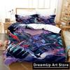 3D Anime Genshin Impact Arlecchino Bedding Set Duvet Cover Bed Set Quilt Cover Pillowcase Comforter King Queen Size Boys Adult