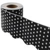 White Polka Dots Bulletin Board Borders 65 Feet Scalloped Border Bulletin Boards   Home