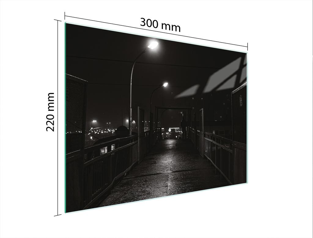 GLAS-SCHNEIDEBRETT 30x22 STRASSE