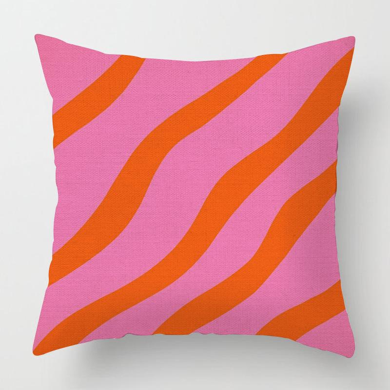 Home Decor Vibrant Geometric & Swirl Pattern Pillow Covers Pattern Cushion Cover Suitable For Sofa Bedroom Car Pillow Cover