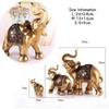 1Pcs Golden Resin Elephant Statue Feng Shui Elegant Trunk Sculpture Lucky Wealth Figurine Crafts Ornaments Home Decor