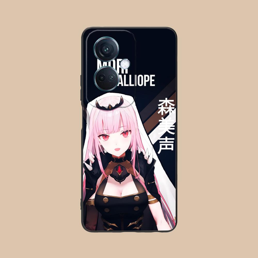 Holo Mori Calliope Matte TPU Mobile Phone Case for OPPO Reno 14 13 12 11 10 9 8 7 6 5 F T Pro 5G Colorful Printing Cover