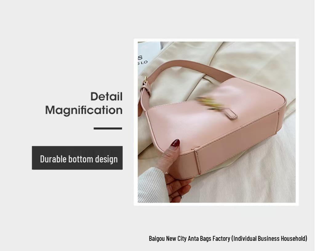 Chic French Women's Shoulder Bag - High-End Textured Mirror Design, Trendy 2025 Underarm Style