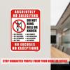 2PC No Soliciting Sign, No Excuses, No Exceptions Do Not Ring Bell Or Knock Sign, 7" X 10" - Aluminum, Funny Door Decoration for Home, Office, Yard,