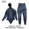 Mens 3.5mm Neoprene Separate Wetsuit Diving Snorkeling Surfing Winter Swimming Camo Green Hooded
