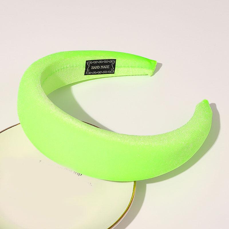 Spring New Glossy Satin Headbands for Women multi-color Light Pink 3cm wide thick sponge plastic Pad Hair bands