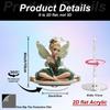 2D Flat Rotatable Acrylic Tabletop Ornament Fairy Figurine On Exquisite Plate With 360 Degree Rotating Base