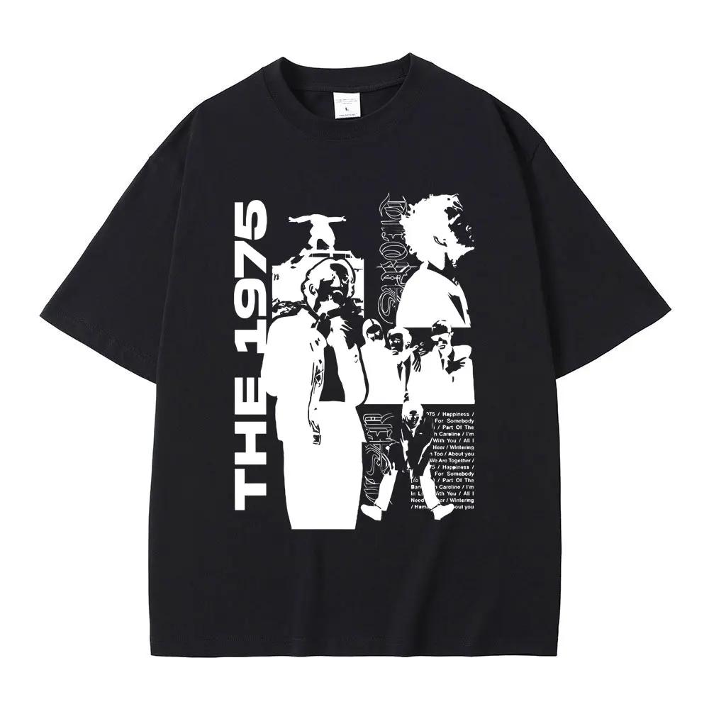 Rockband The 1975 Being Funny in A Foreign Language Print T-Shirt Matty Healy Grafik T-Shirts Indie Alternative Mode T-Shirt