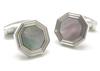 Simon Carter Monty Cufflinks Cuff Buttons (Black Mother-of-Pearl)