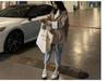 2020 Women's High-Waisted Ripped Straight Jeans - Korean Style, Slimming & Versatile Cropped Pants