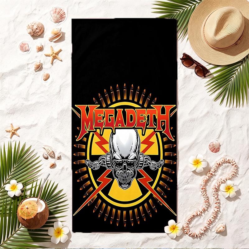 Megadeth Soft Beach Towel Stylish Beach Pool Towel for Summer Seaside Vacation Travel