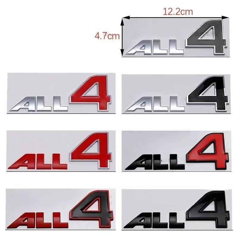 ALL4 Chrome Black 3D Stereoscopic Metal Letters Emblem Sticker For R60 R61 F54 F60 R52 R53 R55 R56 R58 R59 Car Accessories