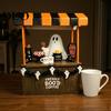 Seasonal Party Decor Halloween Ghost Resin Figurine, Spooky Cart Statue for Indoor Home Garden Decor, Table Centerpiece Festive Decoration Durable