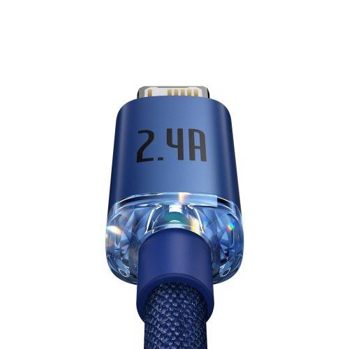 Cable Baseus  Baseus Crystal Shine Series Cable USB Cable for Fast Charging and Data Transfer USB Type A - Lightning 2.4A 1.2m Blue (CAJY000003)