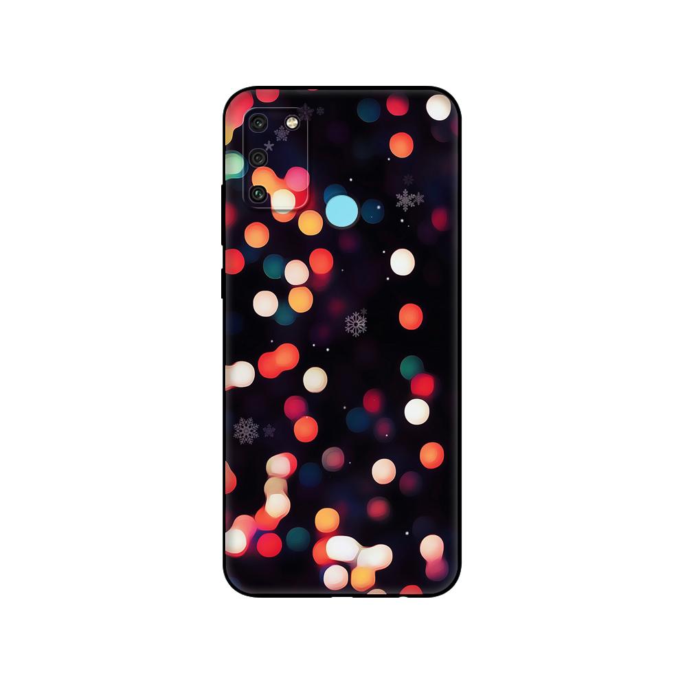 Black Tpu Case For Honor 8a Prime 8s 9 10X Lite 9A 9C 9X Premium Pro 9S Case Cover Winter New Year Christmas