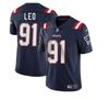 NFL New England Patriots #91 LEO Dresové Tričko - PÁNSKÉ Modré