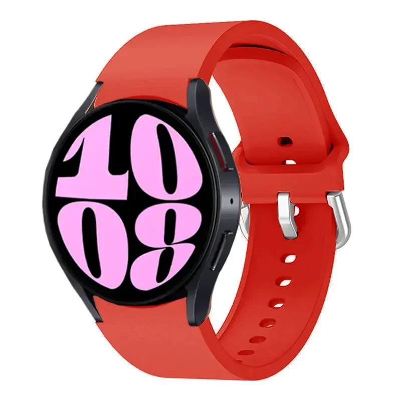 20mm Band For Samsung Galaxy Watch 7/6/5/4/44mm 40mm 5 Pro 45mm Silicone Bracelet correa Galaxy Watch 6 classic 47mm 43mm strap