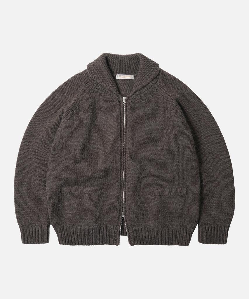 Frizmworks Heavy Cowichan Zip Up Cardigan _ Sephia