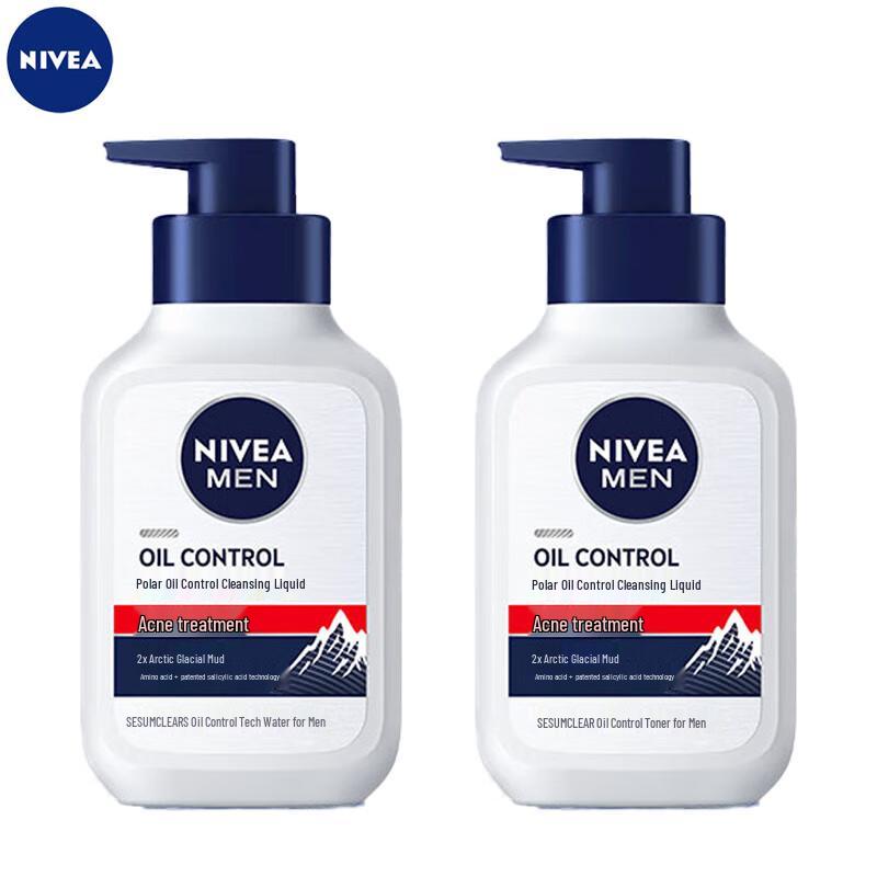 NIVEA Men s Oil Control Anti-Acne Facial Cleanser (2-Pack)