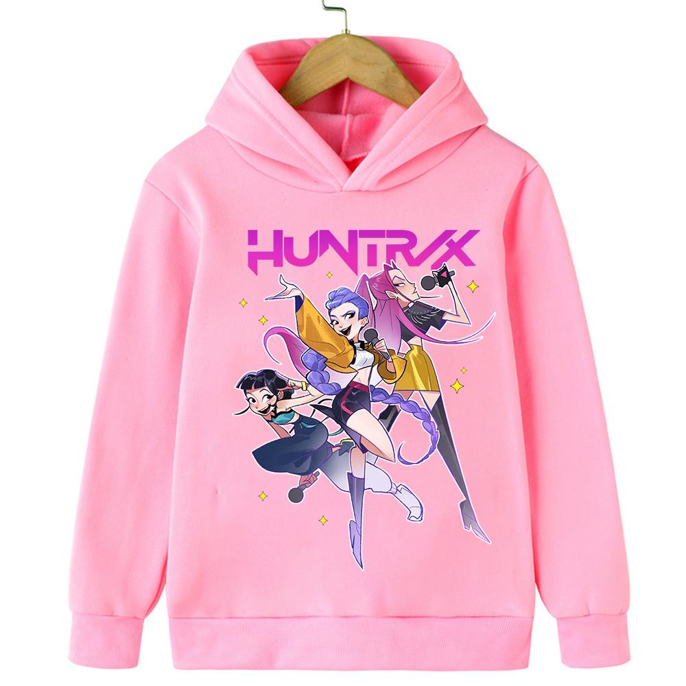 Kpop Hon na čarodějnice dětské oblečení, chlapecké a dívčí jarní a podzimní mikiny s hřejivostí a fleecové mikiny