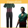 Kostým Zoro cosplay z One Piece v reálném životě Zelené a béžové sady