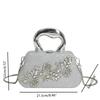 Women Vintage Evening Bags Luxury Diamond Chain Shoulder Crossbody Bags Party Wedding Clutch Ladies Purse Handbags