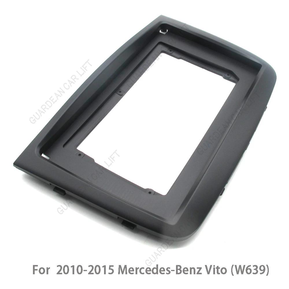 2DIN Car Radio Fascia Frame 10.1 Inch For Mercedes Benz Vito Viano 2 W639 2003-2015 Stereo Panel Wire Harness Canbus Decoder Box