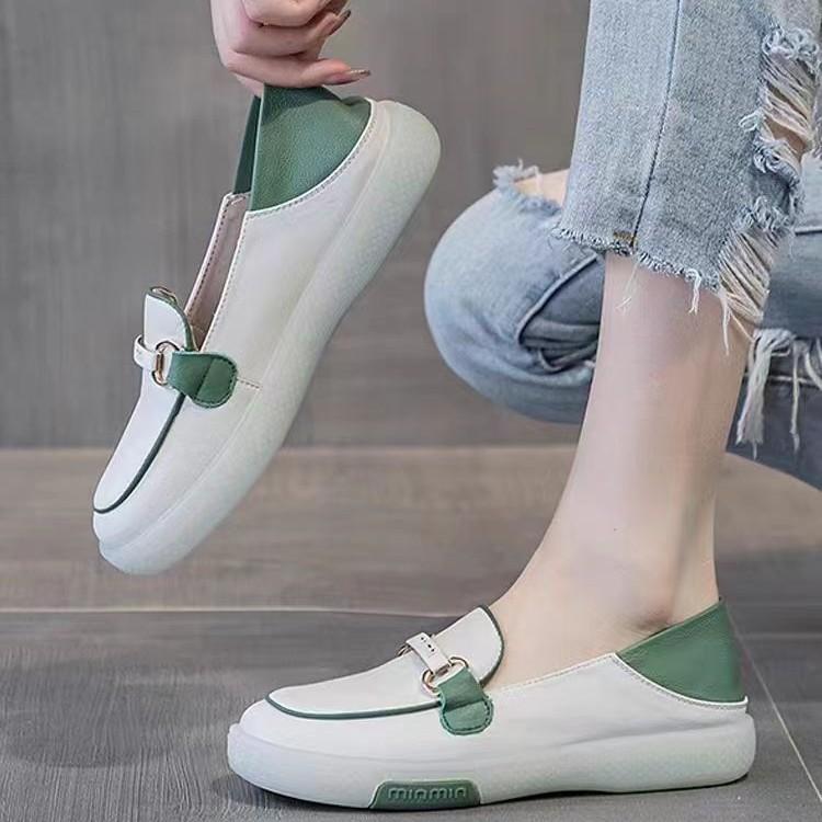 

Mom shoes soft leather soft sole single shoes women s spring and autumn new light and comfortable board shoes comfortable middle-aged women s shoes D 40 зелений