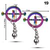 2 Pcs Adjustable Metal Breast Spring Clamps for Couples Bondage Adult Game Nipple Stimulator Role-Playing Restraint Accessories