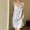 Ice Silk Sleep Dress For Women With V Neck Sleeveless Summer Nightwear For Home Relaxation