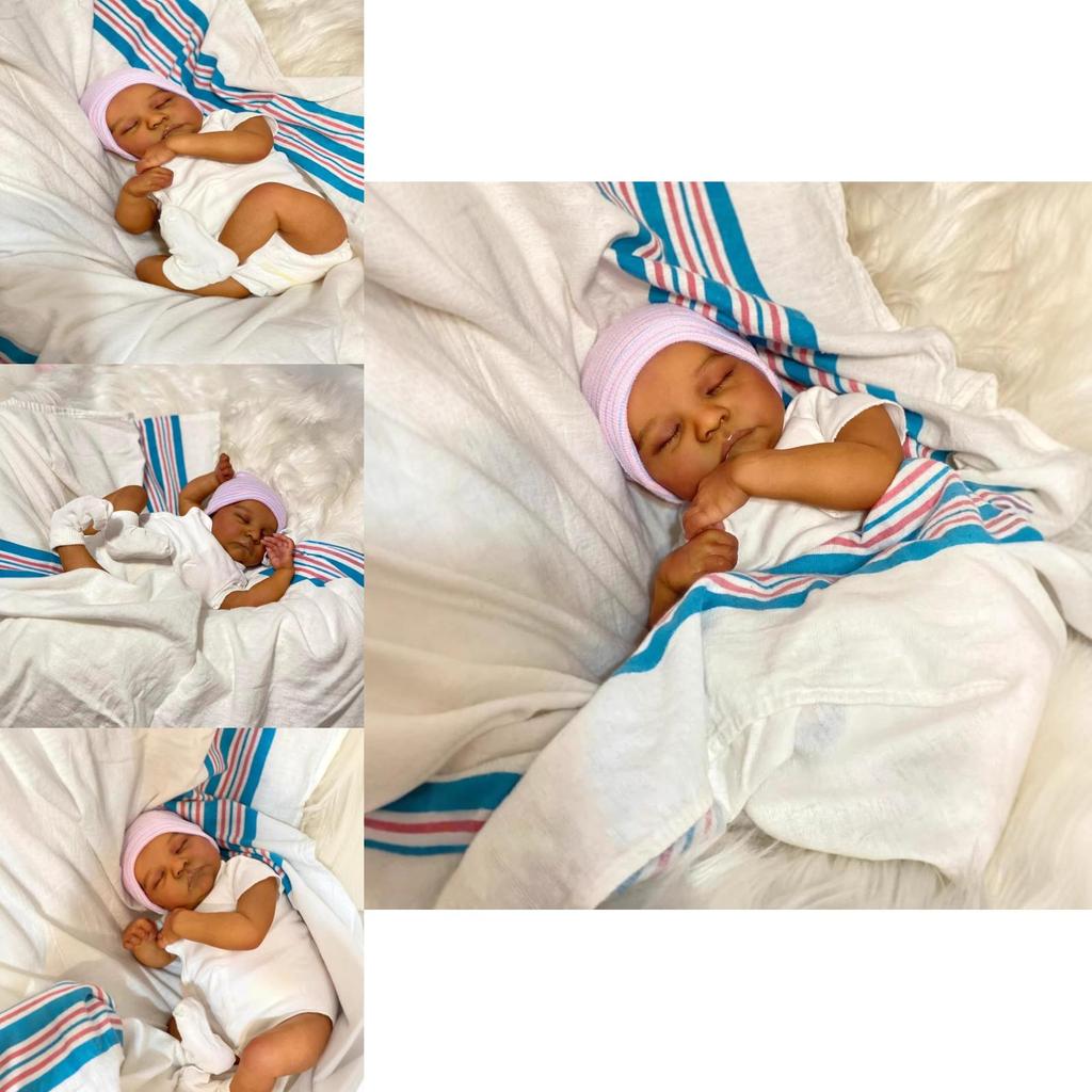 Wiedergeborene Silikon-Babypuppe mit realistischer Haut und Kleidung für Sammler und Kinder
