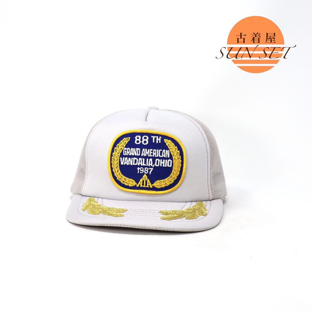

[USED] 80s Korean Vintage Mesh Cap with Trap and Shooting Embroidered Patch