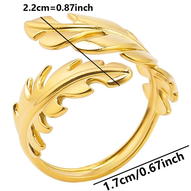 1/5Ppcs/Lot Real Gold Plated Stainless Steel Rings For Women Men Accessories Open Adjsutable Chunky Butterfly Heart Ring Anillos