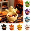 3D Printed Home Decor Ghost Candy Bowl for Halloween Party Decorations, Multi-functional Desktop Storage Thanksgiving Holiday Gift Organizer Trinkets