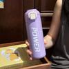 Stylish and simple sports straw water cup frosted cup double drink portable sealed small gift thermal insulation kettle