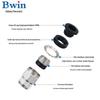 Pneumatic Female Thread Straight Connector PCF4-M5/6-01/8-02/10-03/12-4 White/Black