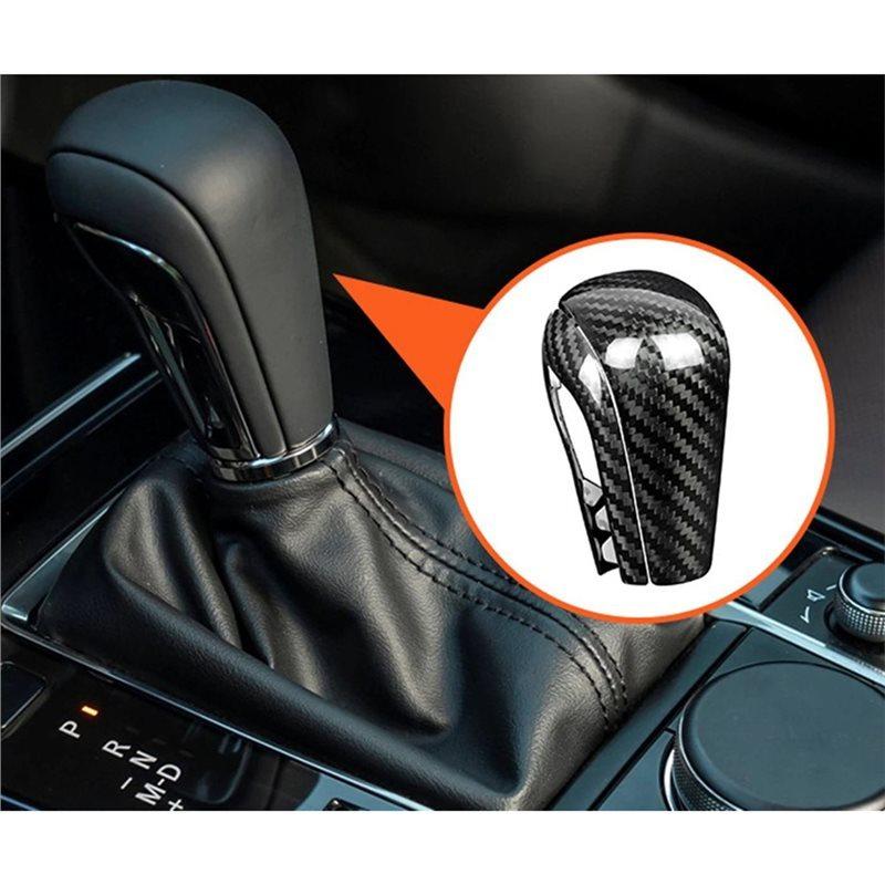 Carbon Fiber Shifter Cover Knob Trim For Mazda CX-30 CX30 -2025 Car Center Console Gear Shift