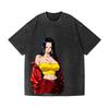 ONE PIECE Boa Hancock Vintage Wash Japanese Design T-Shirt High-quality Streetwear Men's Clothing Women T Shirt