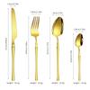 4/6/16/24pcs Stainless steel cutlery Small waist set Gold luxury cutlery Kitchen items include a knife, fork and spoon