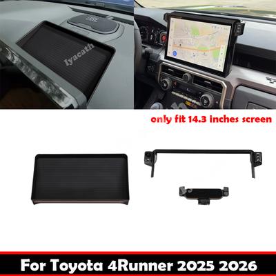 For TOYOTA 4Runner 4 Runner 2025 2026 ABS Front Dashboard Mobile Phone Holder Screen Storage Box Cover Interior Accessories