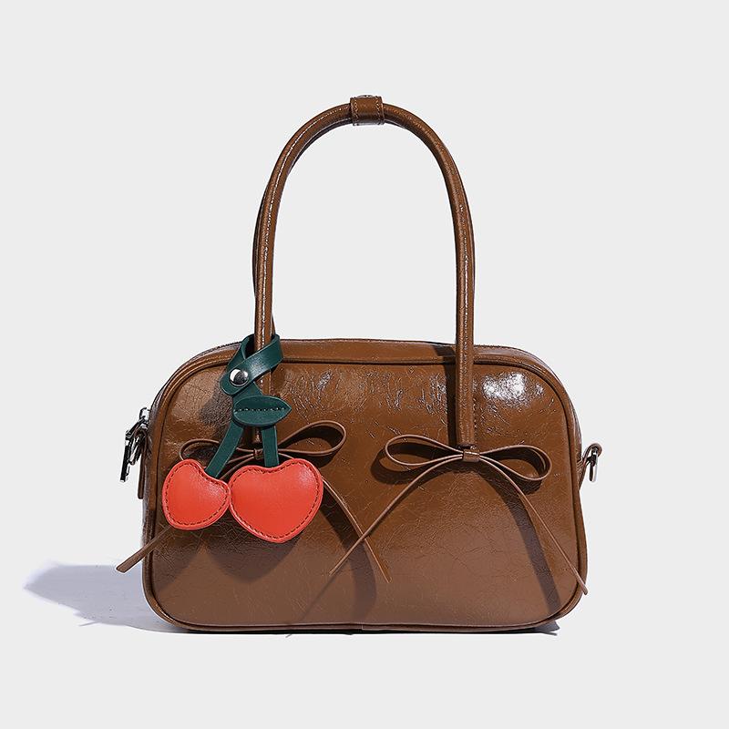 

Преміальна осіння та зимова модна сумочка, нішевий дизайн з бантом, сумка під пахву, універсальна сумка для щоденного носіння на одне плече через плече коричневий