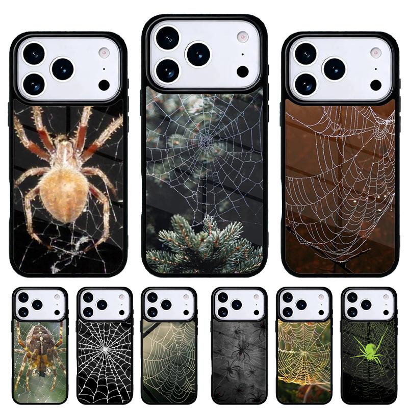 Spider Spider Web Phone Case for iPhone 17 Air 16e 15 14 13 Pro Max Back Cover for 12 11 Pro Coque