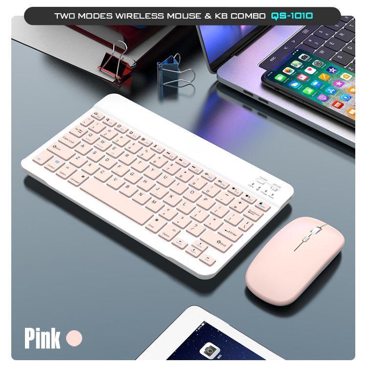Wireless Bluetooth Keyboard and Mouse Set for iPad, Huawei, Honor, Computer, and Phone - Slim and Quiet