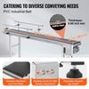 Belt Conveyor, 59 X 15.7 Inch Conveyor Table, Heavy Duty Stainless Steel Motorized Belt Conveyor for Inkjet Coding Applications Powered PVC Belt
