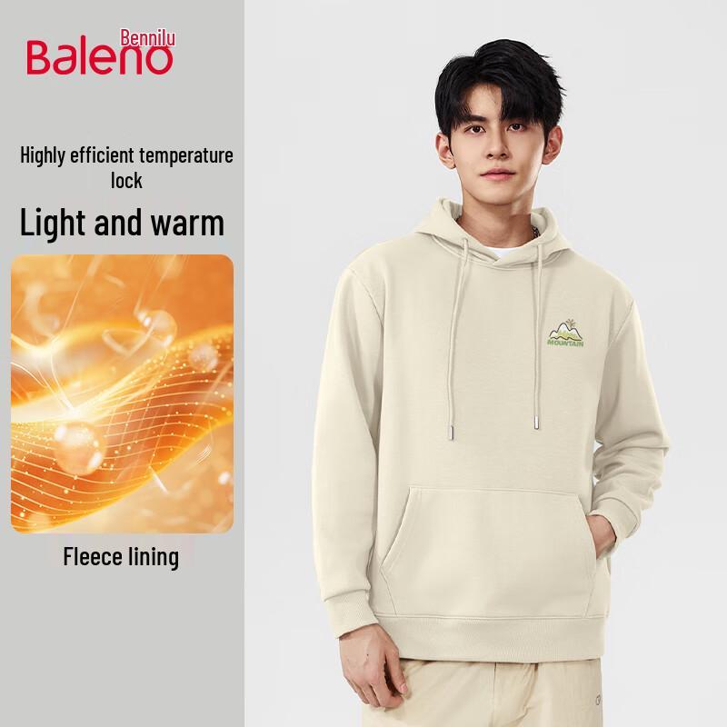 Baleno Men's Winter Plush Fleece Hooded Sweatshirt with JPB Mountain Graphic