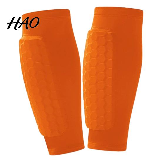 Breathable Compression Leggings Soccer Shin Guards for Kids Youth Adult Calf Hygroscopic Sleeve with Honeycomb Pads Protective Gear Football Padded
