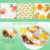 Chinco 6 Pieces Reble Bowl Covers Colorful Elastic Fabric Food Cover for Bowls Food Storage Container Kitchen Picnic (Fruit Style)