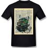 YOUTHHUB Howl's Moving Castle Music Men's T-Shirt Unisex Black Tee Clothing