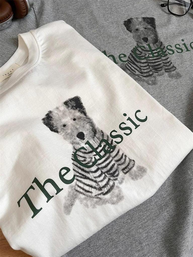 Trendy European-Style Women's White Oversized Short-Sleeve T-Shirt, American Retro High-Street Summer Fashion