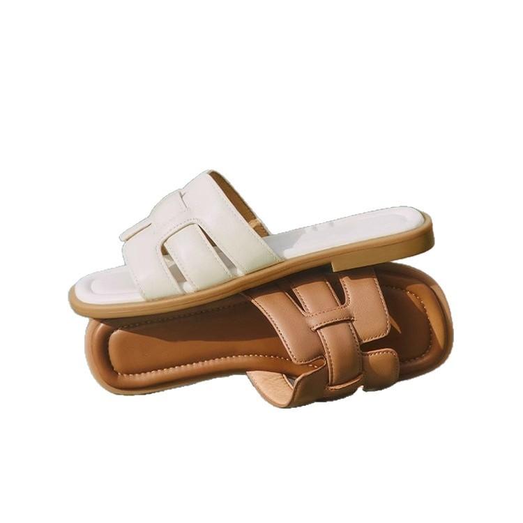 Všimněte si druhých vlasů! Přímořské plážové jednoslovné pantofle dámské 25 Xia Xin měkké ležérní všestranné studentské římské sandály